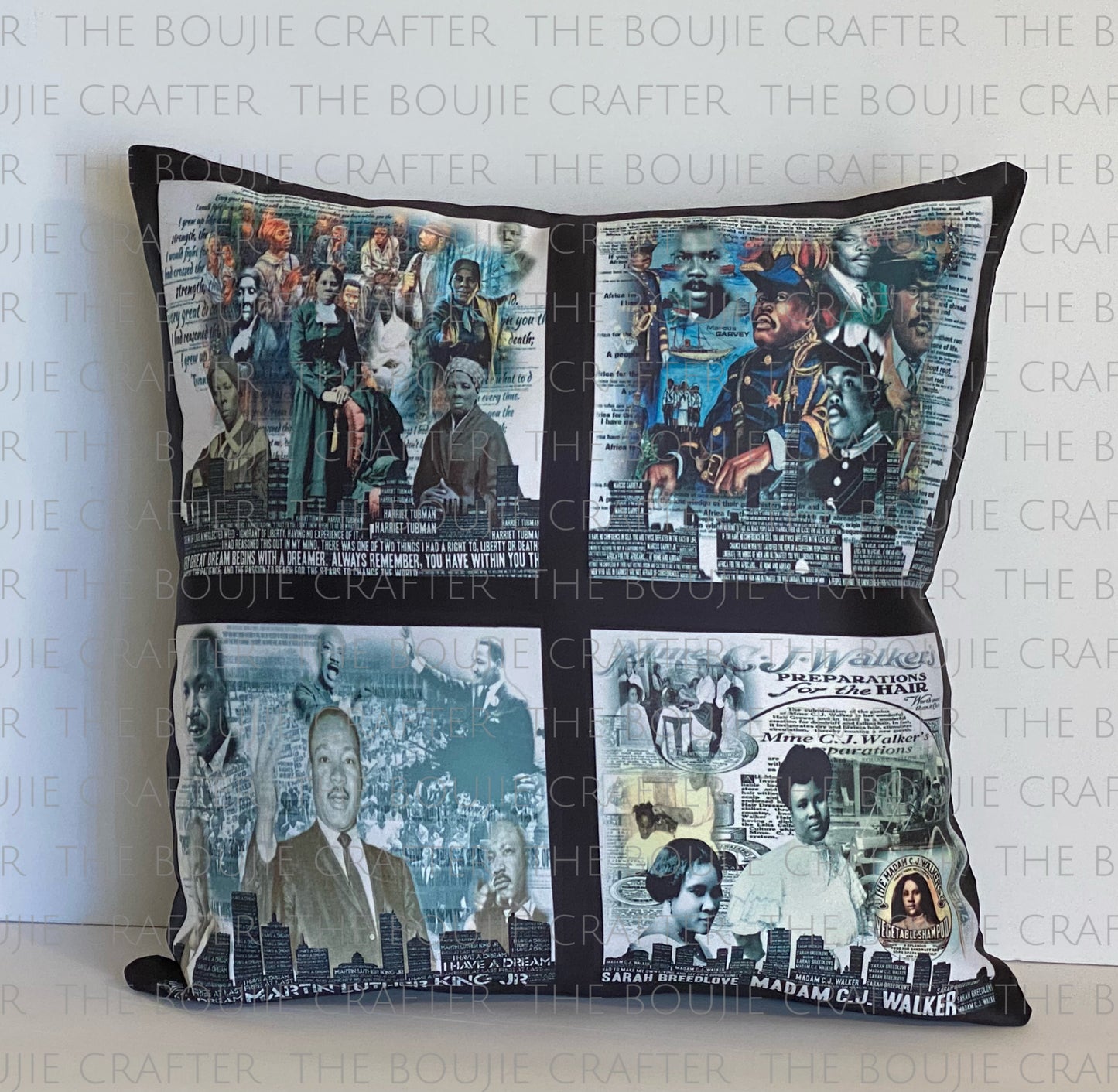 Double Sided 4 Panel Pillow Customized - 16” x 16”