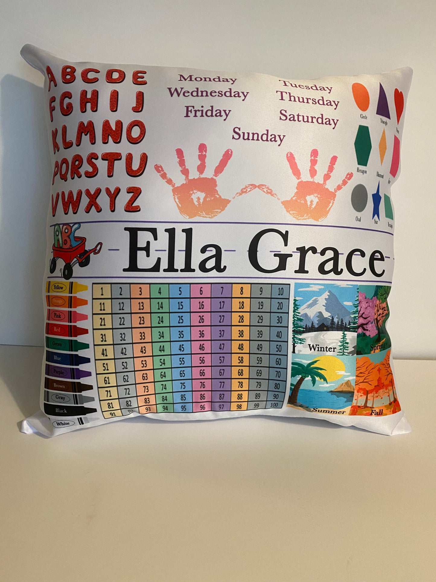 Personalized Learning Pillow – 16"x16"