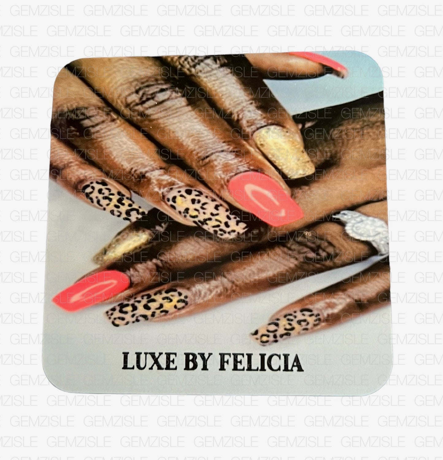 4 Square Coasters Custom Set - 3.75" x 3.75"