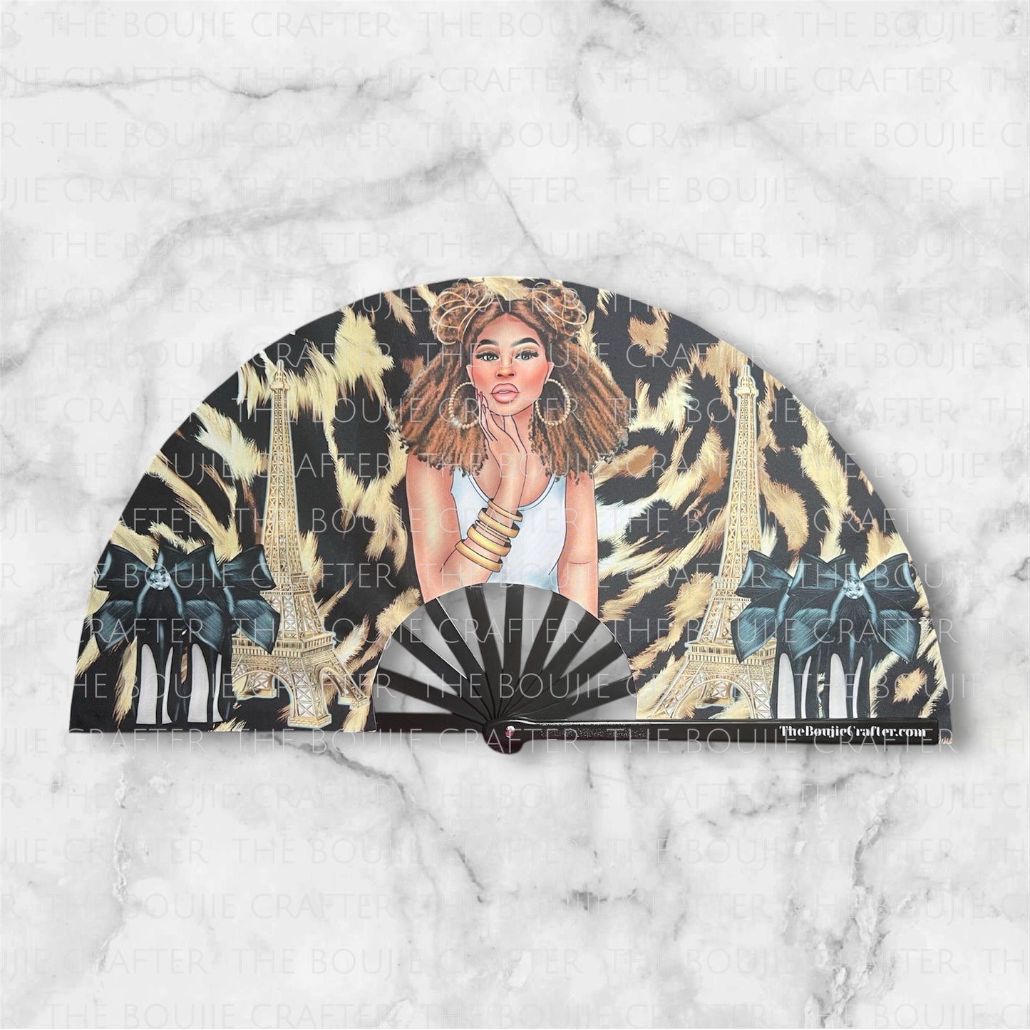 Clack Fan Fierce & Fabulous – Leopard Print Parisian Chic