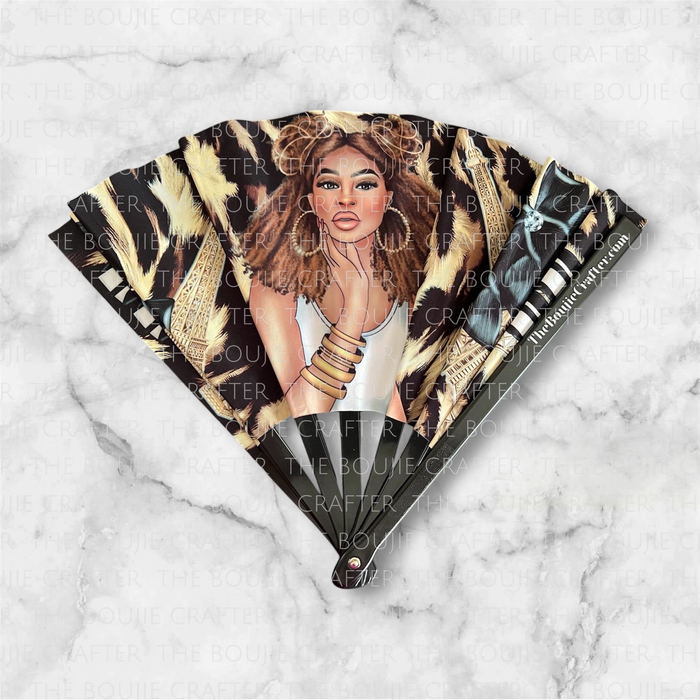 Clack Fan Fierce & Fabulous – Leopard Print Parisian Chic