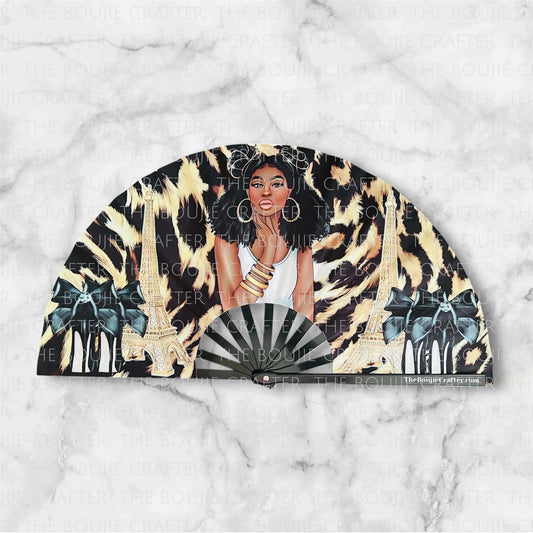 Clack Fan Fierce & Fabulous – Leopard Print Parisian Chic