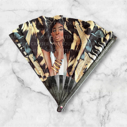 Clack Fan Fierce & Fabulous – Leopard Print Parisian Chic